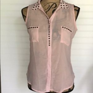 Sheer Pink Studded Top